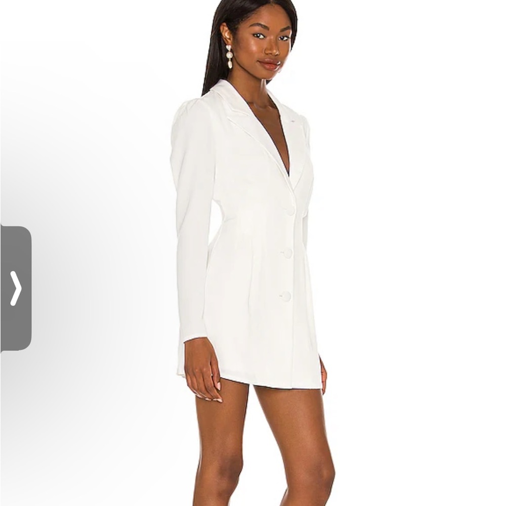 Lovers & Friends City Blazer Dress in White
